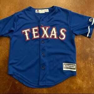 Texas Rangers Youth Majestic MLB Jersey